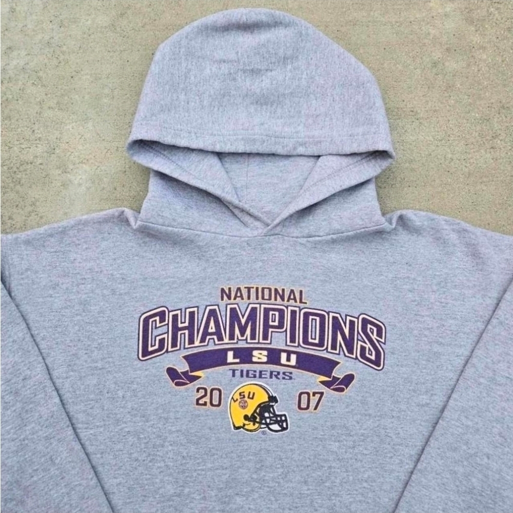 VTG LSU Tigers Mens Size L 2007 National Champions Hoodie